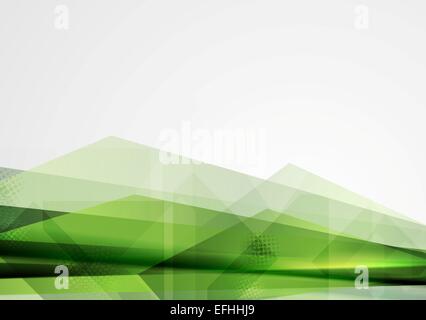 Green grunge formes tech abstract background. Conception vectorielle Banque D'Images