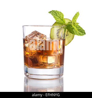Black Russian cocktails, isolated on white
