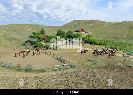 La Reata Ranch, Saskatchewan, Canada. Banque D'Images