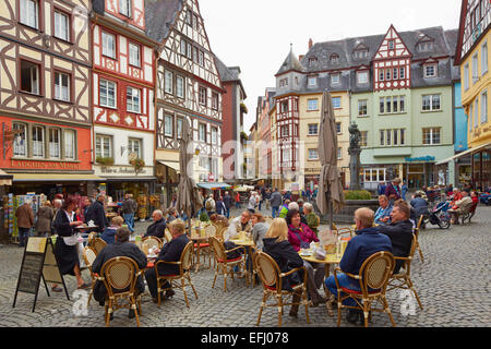 Place du marché de Cochem, Mosel, Rhénanie-Palatinat, Allemagne, Europe Banque D'Images