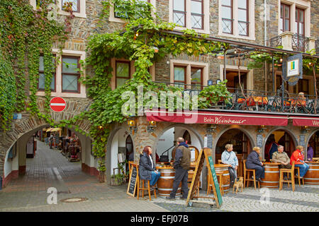 Taverne à vin à Cochem, Mosel, Rhénanie-Palatinat, Allemagne, Europe Banque D'Images