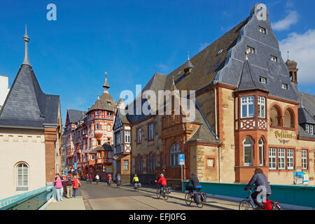 Bureau de poste et d'Lorettahaus, Art Nouveau, Traben, Traben-Trarbach, Mosel, Rhénanie-Palatinat, Allemagne, Europe Banque D'Images