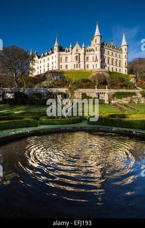 Dunrobin Castle près de Golspie, Highland, en Écosse. Le siège de la famille du comte de Sutherland et du Clan Sutherland. Banque D'Images