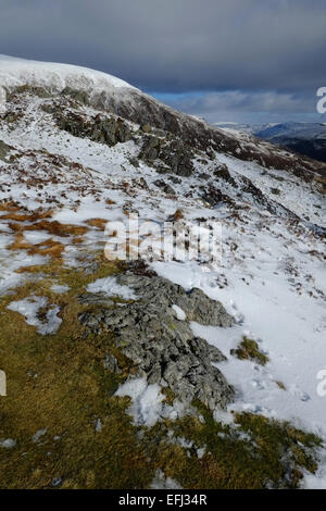 Cadair Idris en hiver avec de la neige Banque D'Images