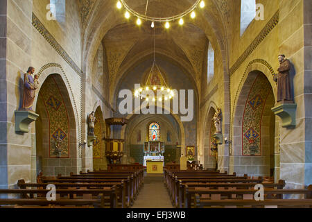 Église Saint Johannes der Taeufer, 13e siècle, Bad Dürrheim - Lahr, Westerwald, Hesse, Germany, Europe Banque D'Images