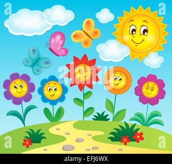 Thème 3 - image Fleur photo illustration. Banque D'Images