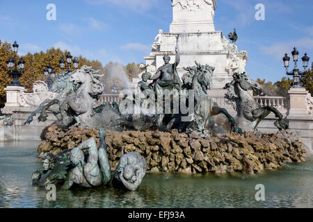 Le monument des Girondins sur le '' La Place des Quinconces, à Bordeaux (Aquitaine - France). Érigée entre 1894 et 1902 en moi Banque D'Images