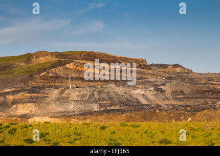 Mine à ciel ouvert près de Merthyr Tydfil au Pays de Galles. Banque D'Images