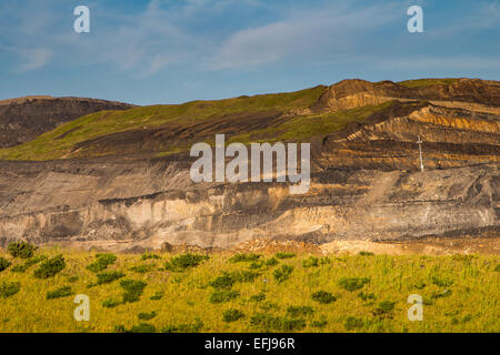 Mine à ciel ouvert près de Merthyr Tydfil au Pays de Galles. Banque D'Images