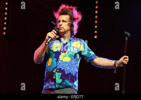 Camp Bestival 2014 - Jour 4 : Milton Jones où Lulworth, Royaume-Uni : Quand : 03 août 2014 Banque D'Images