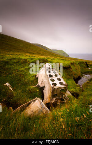 Vestiges d'une guerre tragique événement sur St Kilda. Le Sunderland ML858 s'est écrasé le 7 juin 1944. Banque D'Images