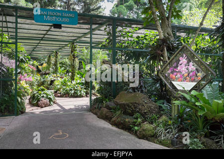 Tan Hoon Siang Misthouse au Singapore National Orchid Garden. Banque D'Images