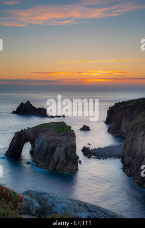 Soirée à Land's End, Cornwall, Angleterre Banque D'Images