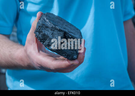 Échantillon de charbon, y Lyubashenko, Iran Banque D'Images