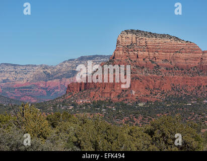 Sedona, Arizona panorama des montagnes de red rock Banque D'Images