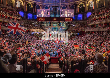 Last Night of the Proms au Royal Albert Hall, Londres, Royaume-Uni. Banque D'Images