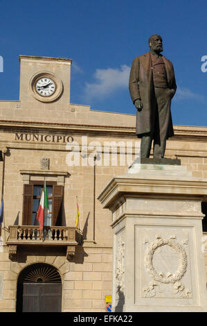 Place Europa, l'île de Favignana, Italie Banque D'Images