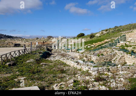 La zone archéologique de Ségeste, Segesta, Sicile Banque D'Images