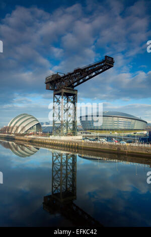 L'Stobcross (Finnieston Crane), l'ETI Hydro et la rivière Clyde, Pacific Quay, Glasgow Banque D'Images