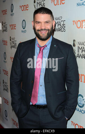 Le 5 février, 2015 - Los Angeles, Californie, États-Unis - Guillermo Diaz assiste à la 46ème NAACP Image Pre-Awards cérémonie à la Pasadena Convention Center le 5 février 2015 à Los Angeles, Californie. USA.(Image Crédit : © TLeopold/Globe Photos/Zuma sur le fil) Banque D'Images