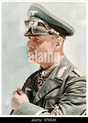 Erwin Johannes Eugen Rommel (1891-1944) le Maréchal Rommel, vintage carte postale. Banque D'Images