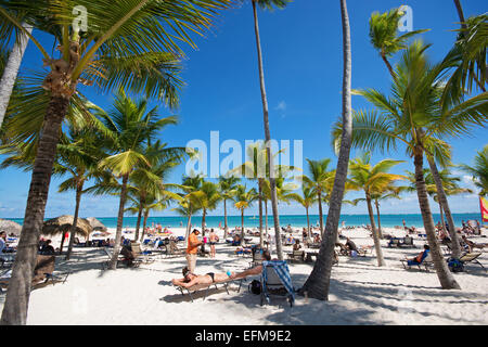 République dominicaine. Secrets Royal Beach complexe réservé aux adultes à Punta Cana, sur la côte est. 2015. Banque D'Images