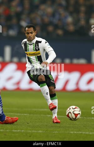 Gelsenkirchen, Allemagne. Feb 6, 2015. Raffael (Mönchengladbach) Football/soccer : 'allemande' match de Bundesliga entre le FC Schalke04 Borussia Mönchengladbach 1-0 à la Veltins-Arena de Gelsenkirchen, Allemagne . © Kawamori Mutsu/AFLO/Alamy Live News Banque D'Images