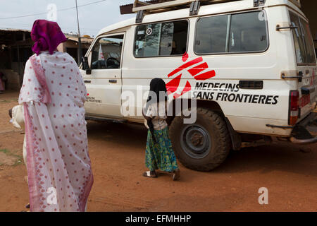 Mamadou M'Baiki centre de santé MSF dans le district de Bangui PK5 ,R C A ,République centrafricaine,Afrique Banque D'Images