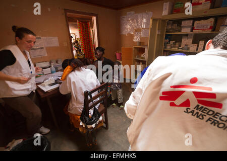 Mamadou M'Baiki centre de santé MSF dans le district de Bangui PK5 ,R C A ,République centrafricaine,Afrique Banque D'Images