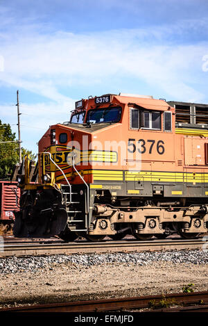 BNSF GE C44-9W #  5376, Springfield, Missouri Banque D'Images