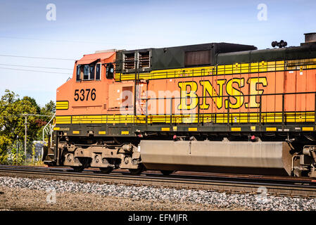 BNSF GE C44-9W #  5376, Springfield, Missouri Banque D'Images