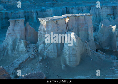 Rock formation, des étoiles, de la vallée de l'île de Qeshm, Iran Banque D'Images