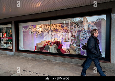 Birmingham House of Fraser rackhams vitrine de Noël Banque D'Images