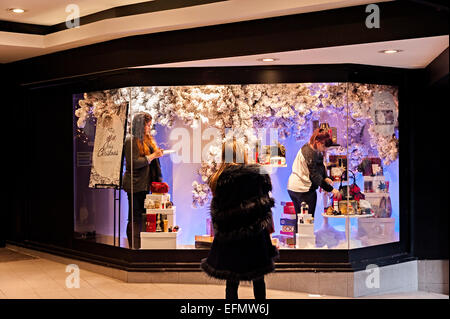 Birmingham House of Fraser rackhams vitrine de Noël Banque D'Images