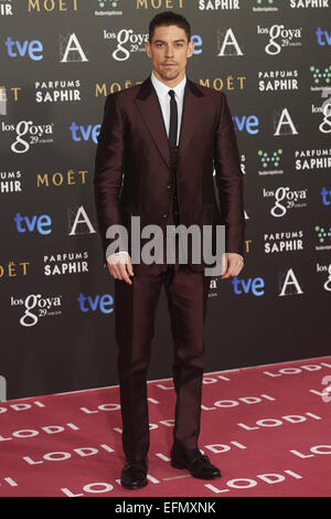 Madrid, Espagne. 7 Février, 2015. Adrian Lastra est allé(e) à Goya Cinema Awards 2015 au Centro de Congresos Príncipe Felipe le 7 février 2015 à Madrid, Espagne Crédit : Jack Abuin/ZUMA/Alamy Fil Live News Banque D'Images