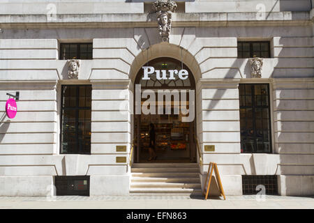 Cuisine signe pur café restaurant sur Moorgate dans la ville de Londres Banque D'Images