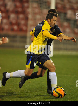 Alessandro Del Piero en action pour l'A-League All-Stars par rapport à l'équipe australienne sous-20. Le jeu terminé 0-0 comme l'All-Stars préparé pour leur match contre l'ancien club de Del Piero, la Juventus, le dimanche (10Sep14) à l'ANZ Stadium de Sydney Banque D'Images