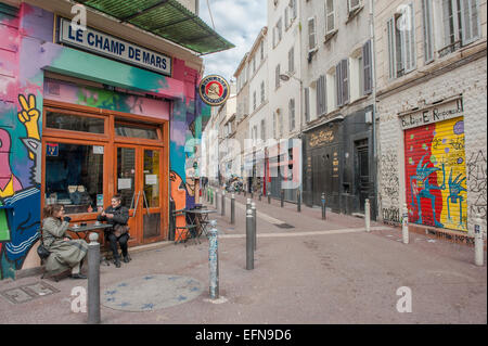 Une icône pour plus de 50 ans : "Le champ de mars au 45 rue André Poggioli dans le quartier Cours Julien, Marseille, Banque D'Images