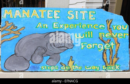 Manatee Site Sign Banque D'Images