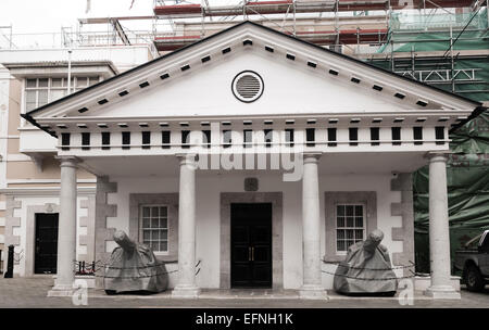 Le rocher de Gibraltar. Le couvent de garde en face de l'outre-mer, territoire britannique, Royaume-Uni, Gibraltar, Royaume-Uni Banque D'Images