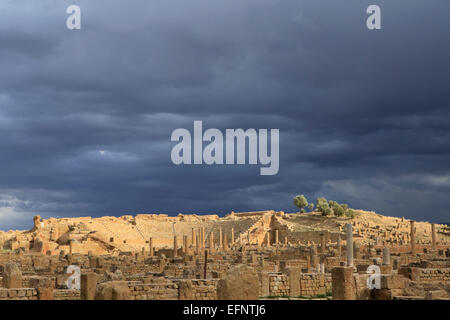 Ancienne ville romaine (2-3ème siècles), Timgad, Batna Province, Algérie Banque D'Images