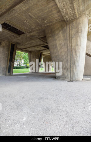 Unité d'habitation, le Corbisuer, Marseille, France, l'Architecture brutaliste, moderniste Banque D'Images