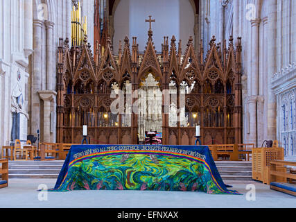 La cathédrale de Winchester, Hampshire, Angleterre, Royaume-Uni Banque D'Images