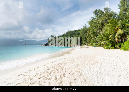 La magnifique Anse Soleil, dans le sud de Mahe, Seychelles Banque D'Images