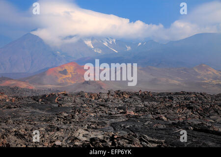 Volcan Tolbachik, péninsule du Kamchatka, Russie Banque D'Images