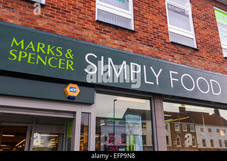 Marks & Spencer Simply Food shop sign Banque D'Images