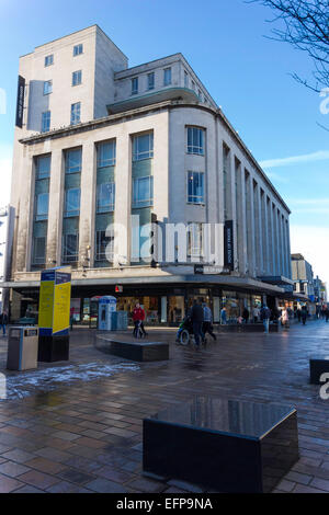 Binns bâtiment maintenant House of Fraser store intégré 1950 l'architecture de style Art déco dans le centre de Middlesbrough Cleveland UK Banque D'Images