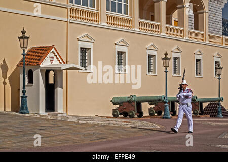 La garde au Palais Royal Monte Carlo Monaco Banque D'Images