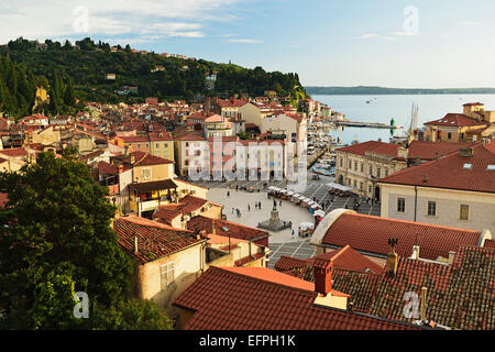 Piran, Golfe de Piran, Mer Adriatique, Slovénie, Europe Banque D'Images