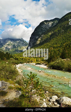 La rivière Soca, vallée de la soca, Slovénie, Europe Banque D'Images